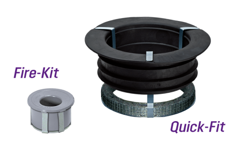Yangın ve duman gazı koruma seti Fire-Kit ve geçiş contası Quick-Fit Yangın ve duman gazı koruma seti Fire-Kit ve geçiş contası Quick-Fit