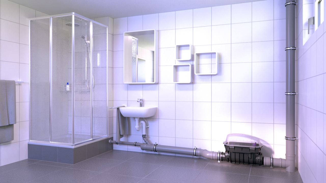 Bodrumda bir çamaşır makinesi ve bir lavabo mu mevcut? Staufix SWA, dışkı içermeyen atık su için en iyi çözümdür.