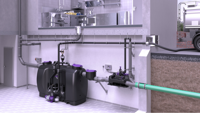 <em>Ecolift L'nin</em> yağ ayırıcının arkasına montaj örneği <em>Ecolift L'nin</em> yağ ayırıcının arkasına montaj örneği