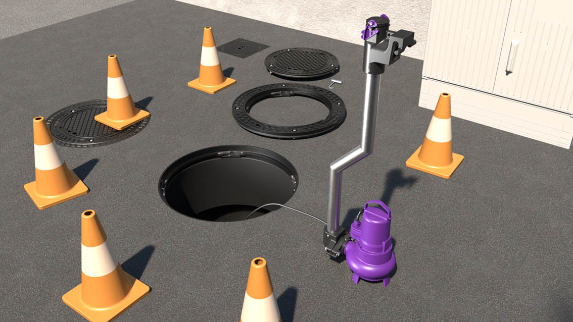 Genişletilebilir açıklık sayesinde bakımı kolay pompa erişimi Genişletilebilir açıklık sayesinde bakımı kolay pompa erişimi