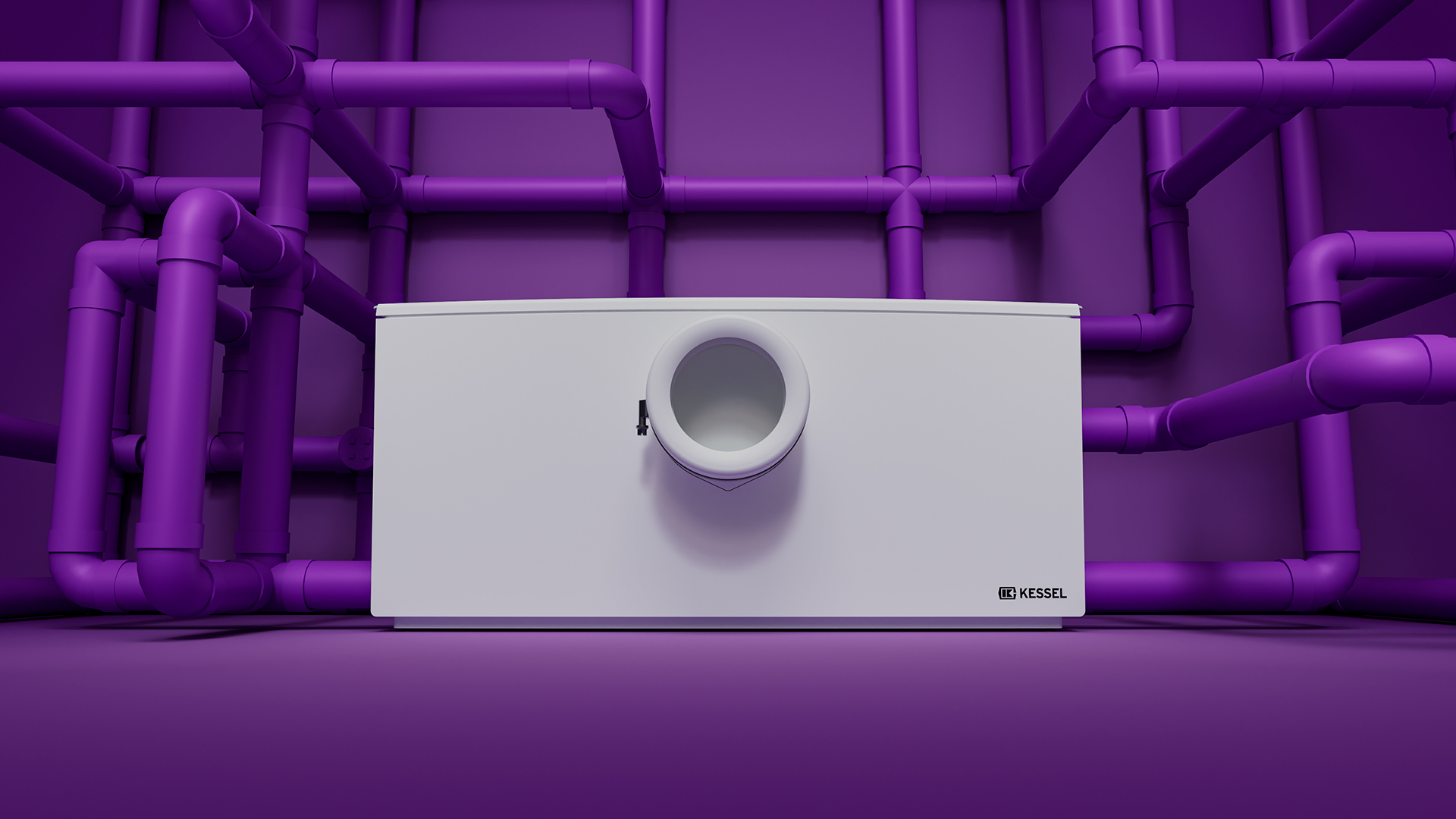 Çok sayıda bağlantı seçeneği Küçük bir pompa istasyonuna her yönden çok sayıda boru bağlanmıştır.