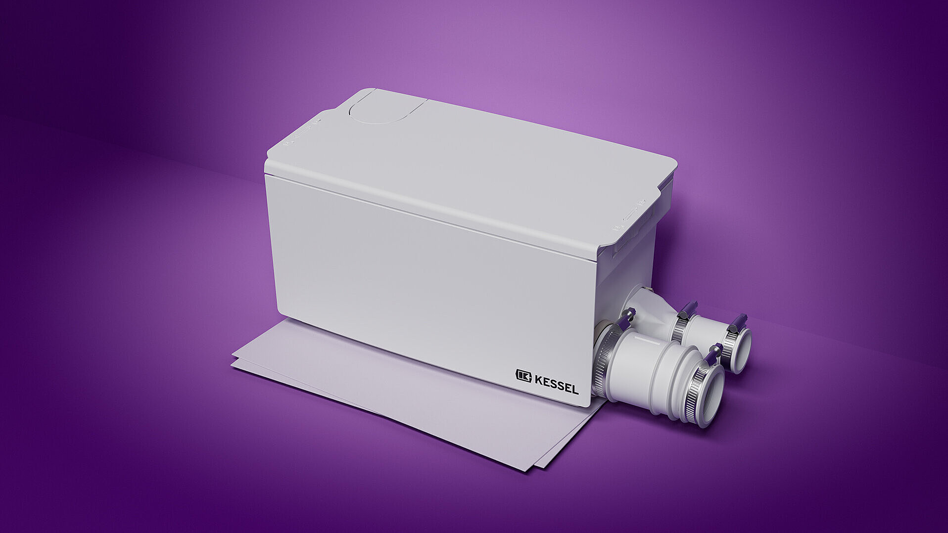 O kadar küçük ki, bir A4 kağıdına sığar Minilift kaldırma sistemi, boyut oranını göstermek için bir DIN A4 kağıdının üzerine yerleştirilmiştir.