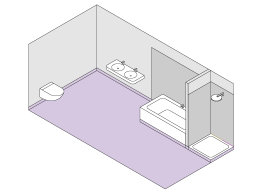 Duş başlığı olmayan küvetli ve duş kabini bölmesi bulunmayan duş teknesi bulunan ev tipi banyo. Duş başlığı olmayan küvetli ve duş kabini bölmesi bulunmayan duş teknesi bulunan ev tipi banyo.