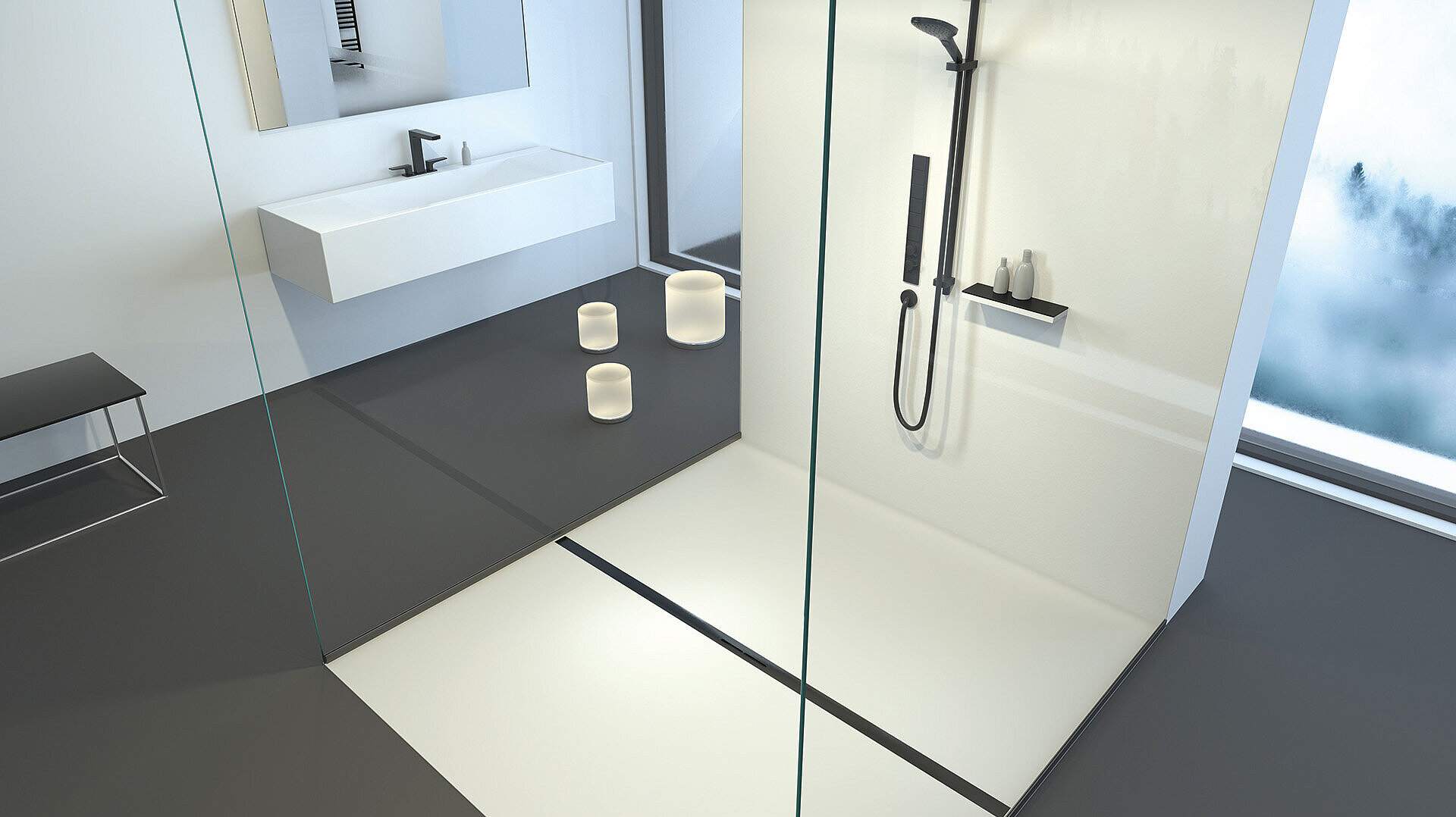 Linearis Infinity duş kanalı montaj şeması