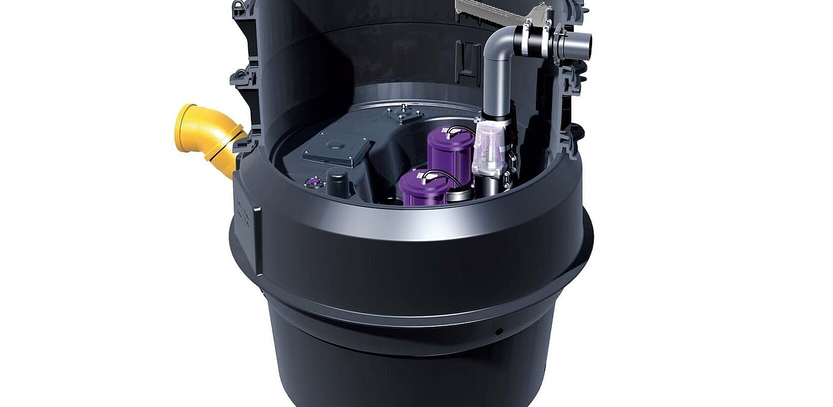 Aquapump XL pompalama istasyonu, dışkılı atık su için kuru kurulum