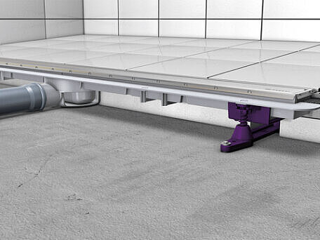 Linearis Compact duş oluğu montaj örneği Linearis Compact duş oluğu montaj örneği