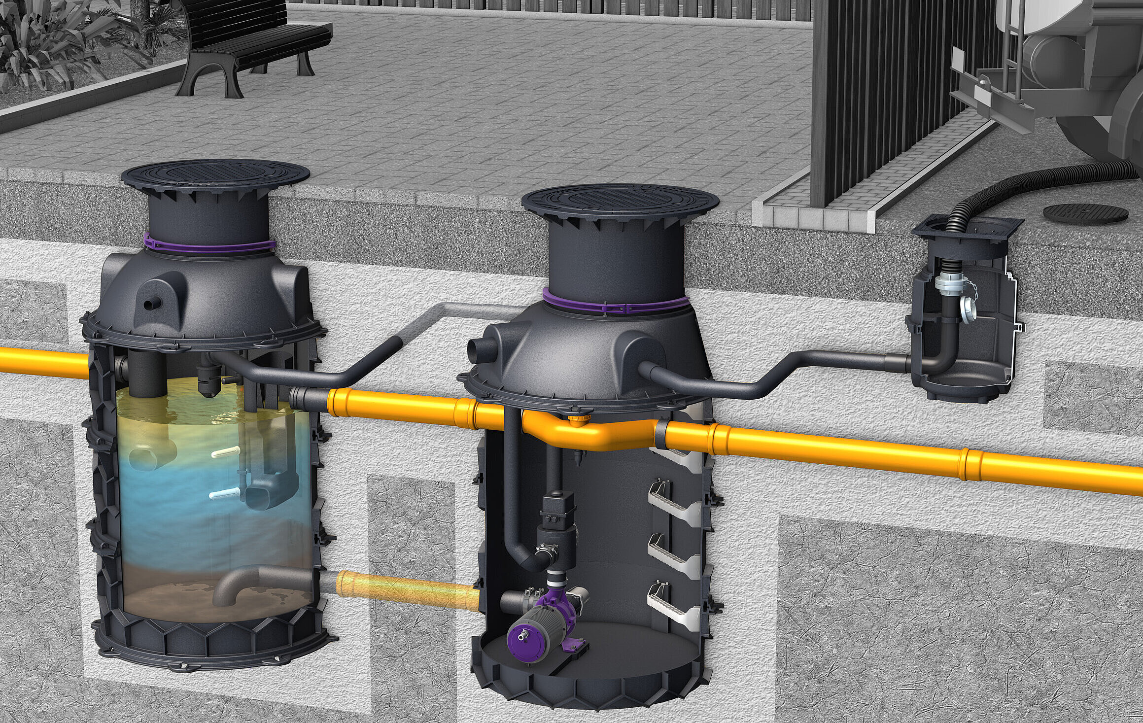 EasyClean ground Auto Mix & Pump modelinin boşaltılması